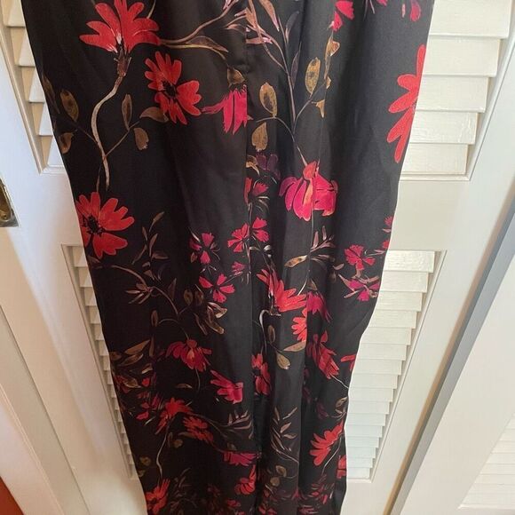 ASOS | floral red black open back jumpsuit size 10 - Picture 4 of 14